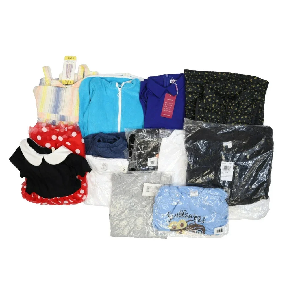 Wholesale Bulk Lot Of 13 Girls Size Small 6/7 Mixed Season Tops Bottoms Dresses